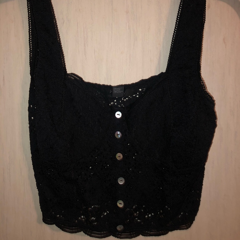 Black lace bralette